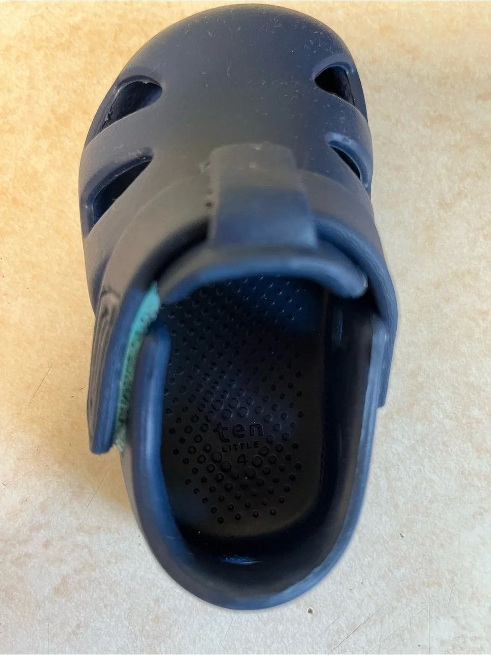 Ten Little Kids Navy Blue Waterproof Sandals Size 4
